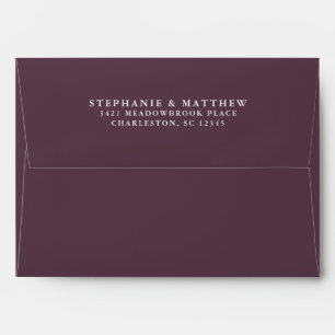 Cassis Wedding Couple Return Address Elegant Envelope