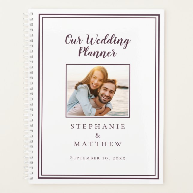 Cassis Wedding Custom Photo Simple Wedding Planner (Front)