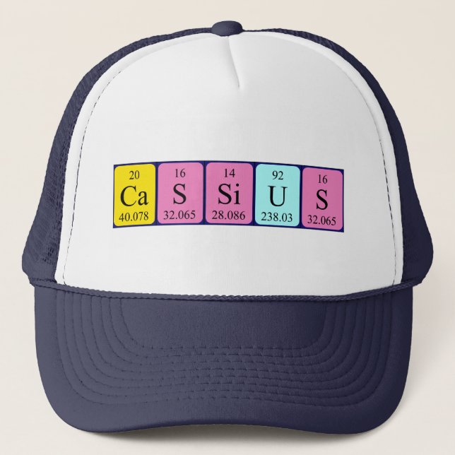 Cassius periodic table name hat (Front)