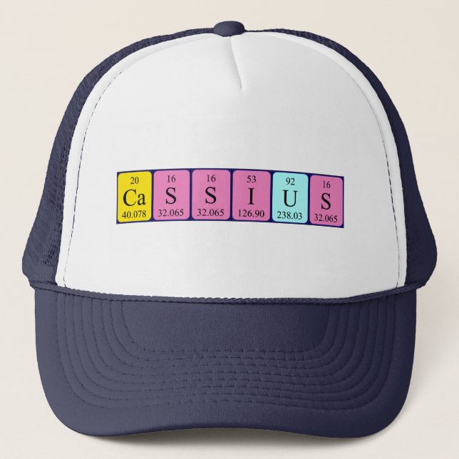 Cassius periodic table name hat (Front)