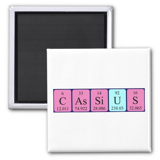 Cassius periodic table name magnet (Front)