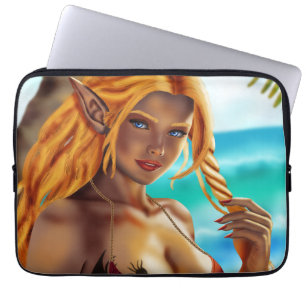 Cassja at the beach laptop sleeve