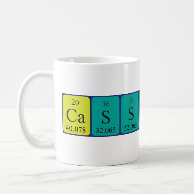 Cassondra periodic table name mug (Left)