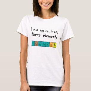 Cassondra periodic table name shirt