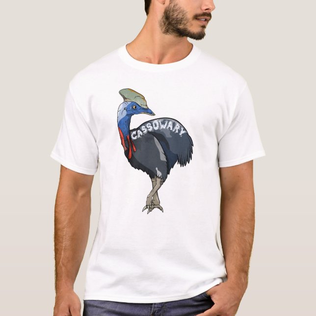 cassowary colored woth text T-Shirt (Front)