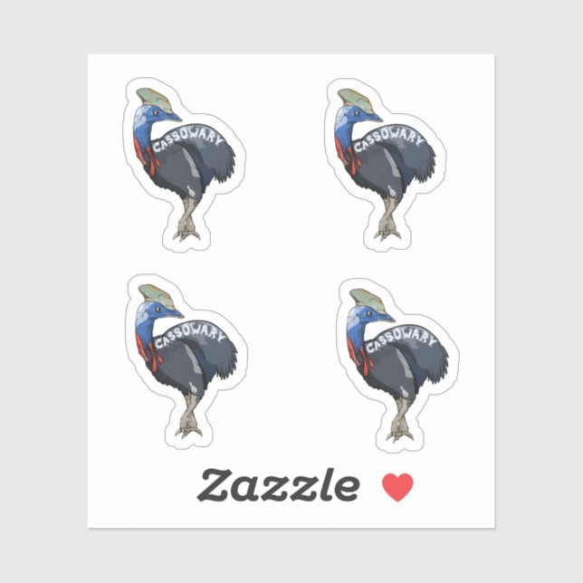 cassowary coloured woth text (Sheet)