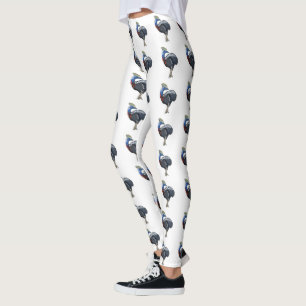 cassowary coloured woth text leggings