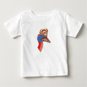 Cassowary Genuine Aboriginal Art Baby T-Shirt