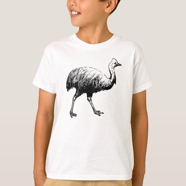 Cassowary Illustration T-Shirt (Front)
