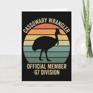 Cassowary Keeper funny Retro bird lover Card