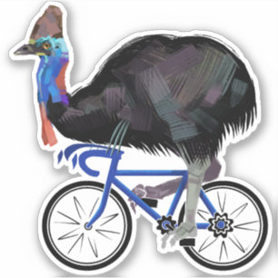 Cassowary Riding A Bicycle