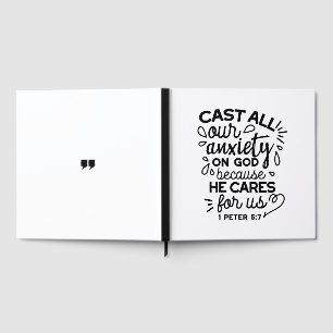 Cast All Your Anxiety – 1 Peter 5:7 Bible Verse Guest Book