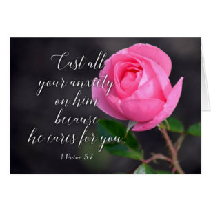 Cast all your Anxiety Christian Bible Verse Prayer