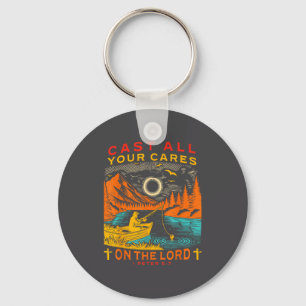 Cast All Your Cares On The Lord 1-peter 5_7 Retro  Key Ring