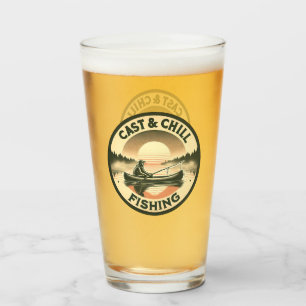 Cast and Chill Fishing, Fisherman Glass