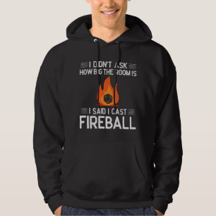 Cast Fireball Funny Gamer Geek Hoodie