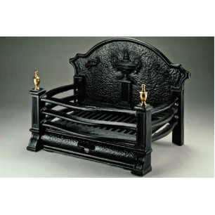 Cast iron fire basket, basic standing photo sculpture