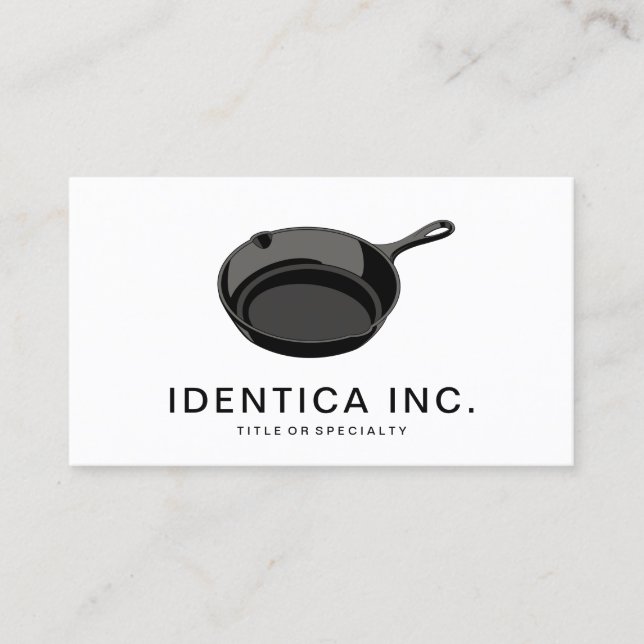 cast iron pan business card (Front)