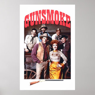 Cast of Gunsmoke Mat Dillon and Kitty Doc and Fest Poster