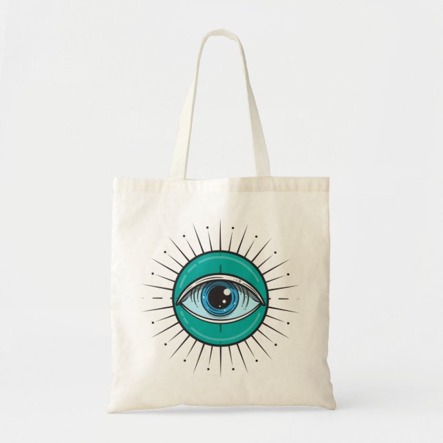 Cast off the Evil Eye Blue Tote Bag (Front)