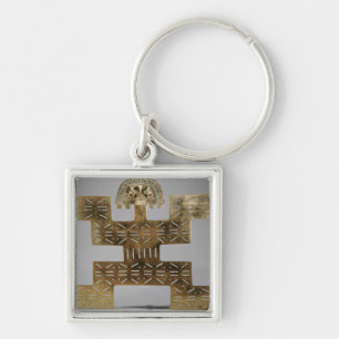 Cast Tumbaga pectoral, from Huaca del Dragon Key Ring