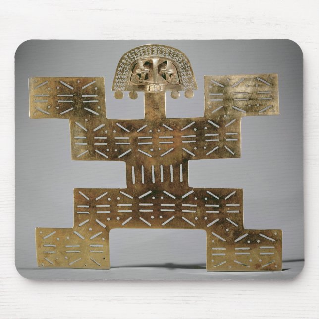 Cast Tumbaga pectoral, from Huaca del Dragon Mouse Mat (Front)