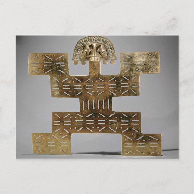 Cast Tumbaga pectoral, from Huaca del Dragon Postcard (Front)
