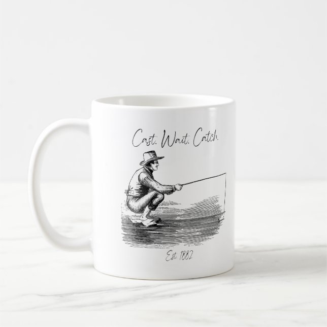 Cast. Wait. Catch Coffee Mug (Left)
