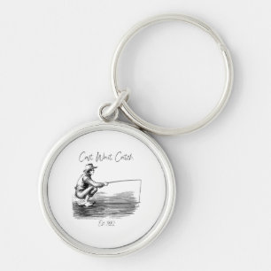 Cast. Wait. Catch Key Ring
