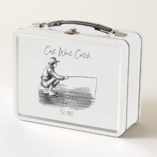Cast. Wait. Catch Metal Lunch Box
