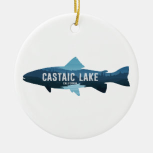 Castaic Lake California Fish Ceramic Tree Decoration