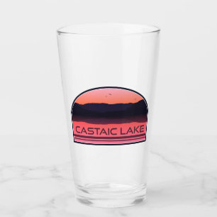 Castaic Lake California Red Sunrise Glass