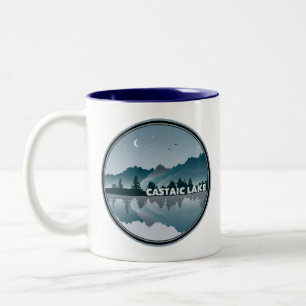 Castaic Lake California Reflection Two-Tone Coffee Mug
