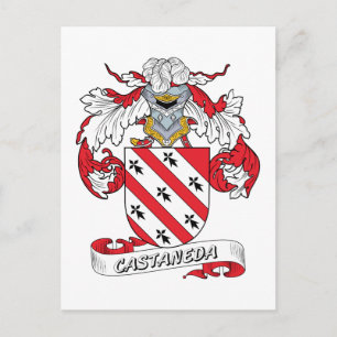 Castaneda Family Crest Postcard