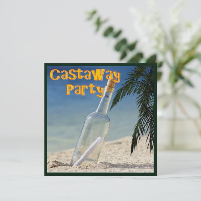 Castaway Party 1 Invitation (Standing Front)