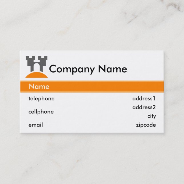 Caste Business Card Design (Front)