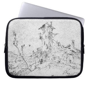Castel Cogolo Per Andar a Trento (pen & ink on pap Laptop Sleeve
