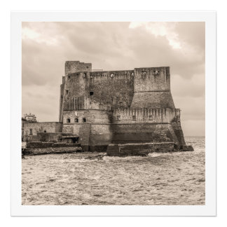 Castel dell'Ovo toned in sepia Photo Print