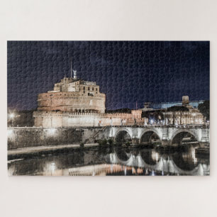 Castel Sant Angelo at night in Rome Jigsaw Puzzle