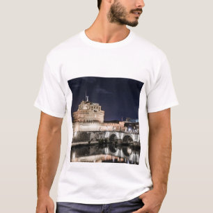 Castel Sant Angelo at night in Rome T-Shirt