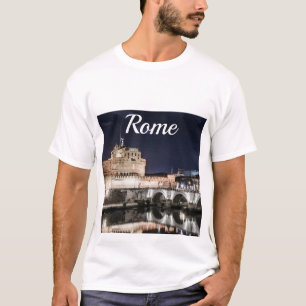 Castel Sant Angelo at night in Rome T-Shirt