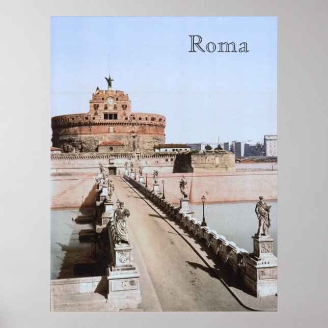 Castel Sant'Angelo, Rome (c. 1900) Poster (Front)