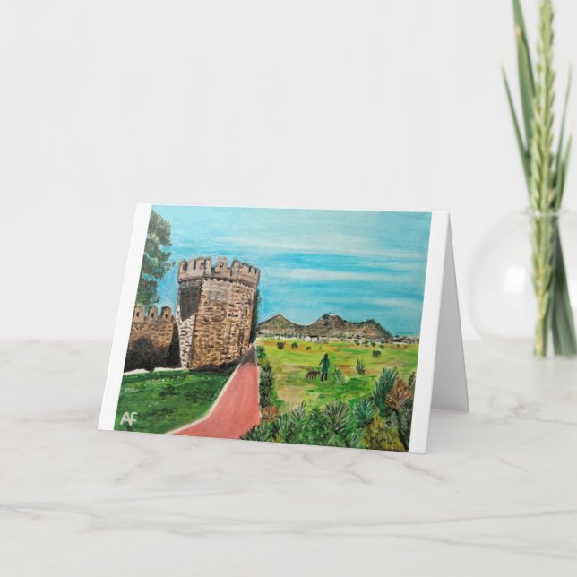 Castell de Benisanó Painting by Alfred Fox Card (Front)