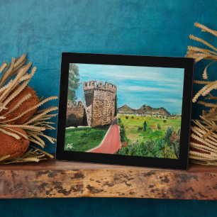 Castell de Benisanó Painting by Alfred Fox Plaque