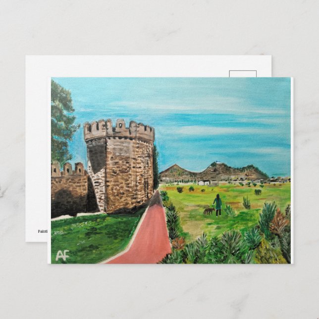 Castell de Benisanó Painting by Alfred Fox Postcard (Front/Back)