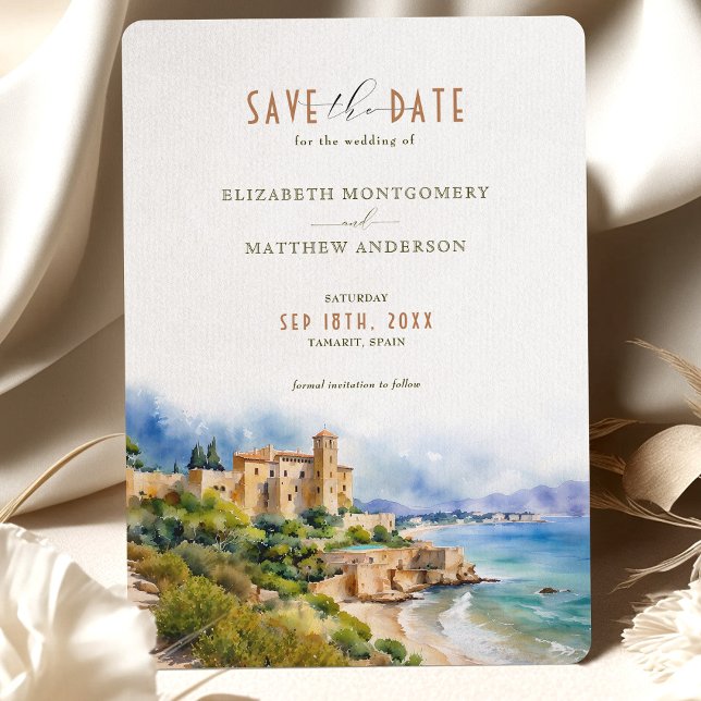 Castell de Tamarit Spain Travel Save-the-Date Invitation (Creator Uploaded)