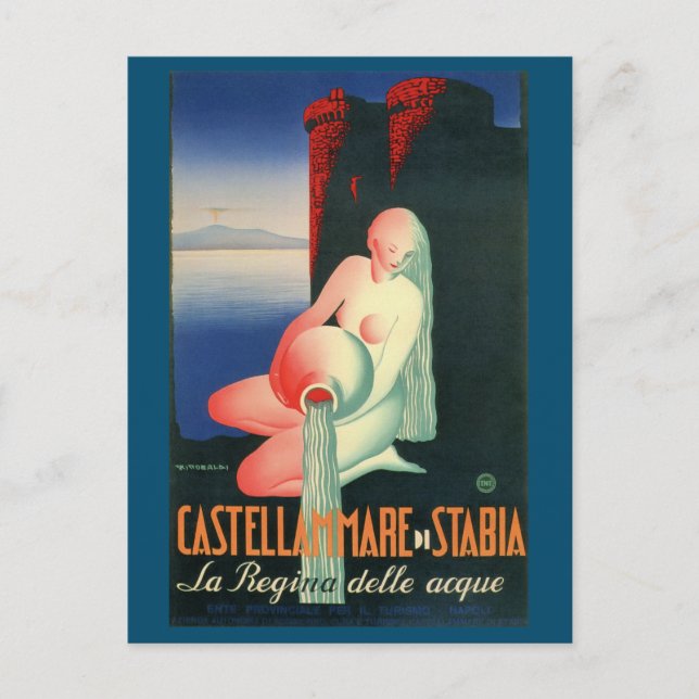 Castellammare di Stabia Naples vintage Postcard (Front)