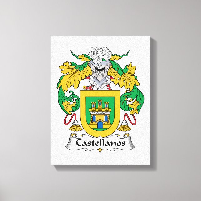 Castellanos Family Crest Canvas Print (Front)