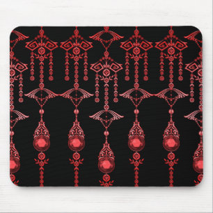CASTELLINA JEWELS: ORNATE RED GOTH MOUSE MAT
