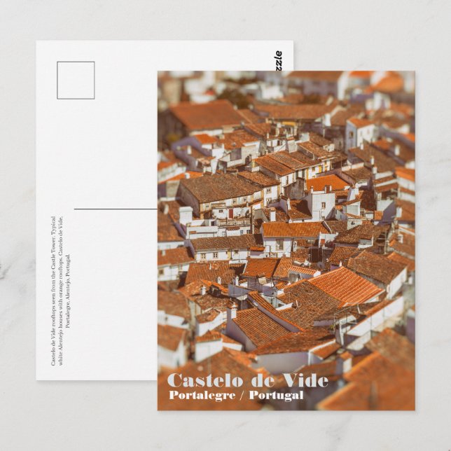 Castelo de Vide rooftops . Alentejo, Portugal. Postcard (Front/Back)